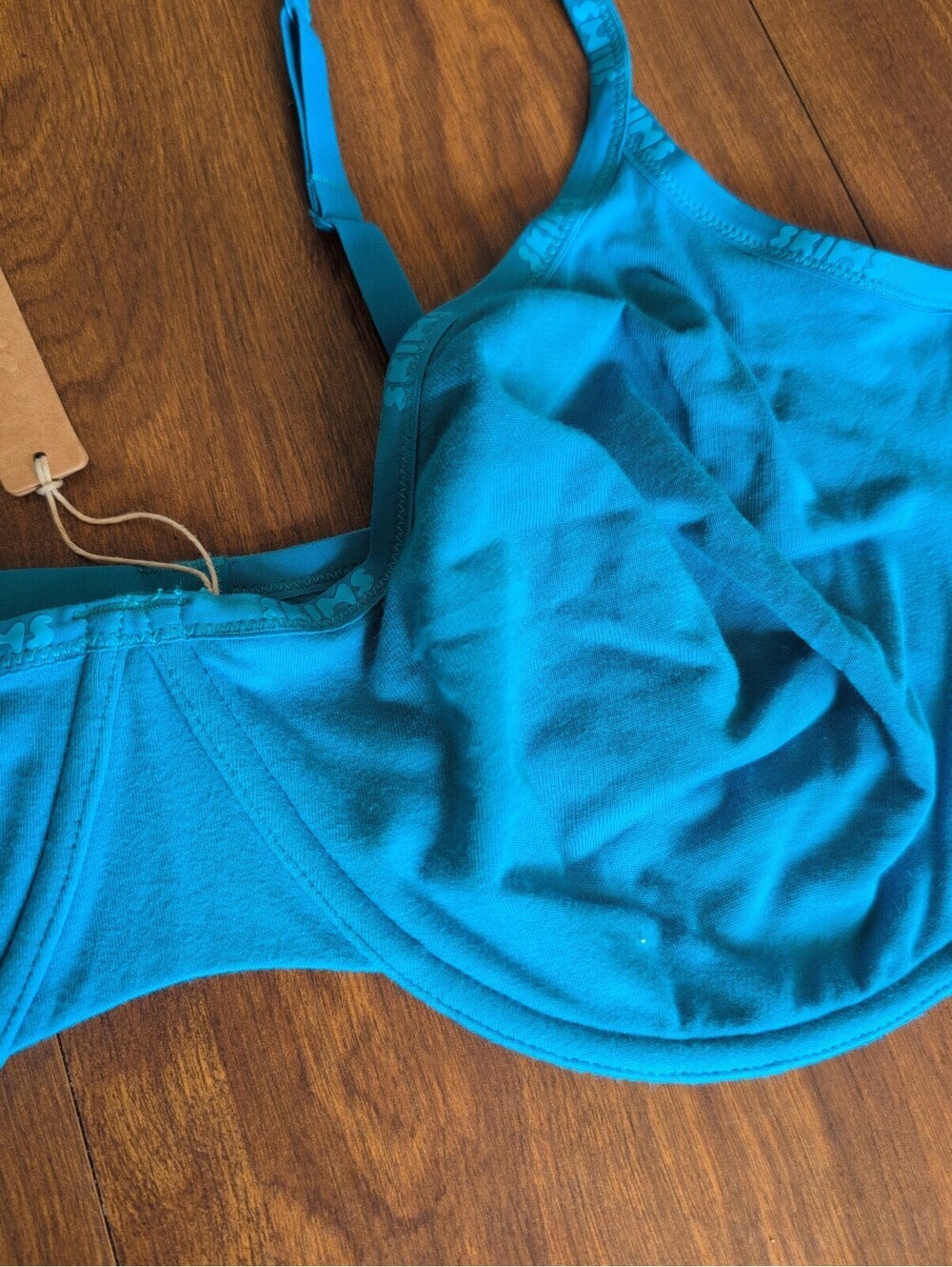 Skims Logo Cotton Demi Unlined Underwire Bra US Size 44 DDDD Blue Comfort [COPY] - Picture 2 of 9